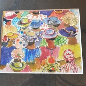 Church of Barbados watercolor Signed